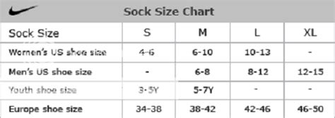 football socks size guide